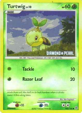 Turtwig [Diamond & Pearl] 103/130 - Burger King Promos Reverse Holofoil