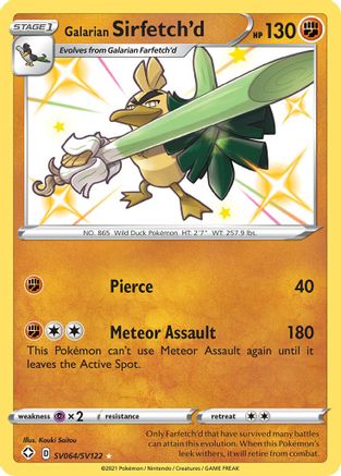 Galarian Sirfetch'd SV064/SV122 - Shining Fates Shiny Vault Holofoil