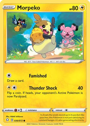 Morpeko () 036/072 - Shining Fates Reverse Holofoil