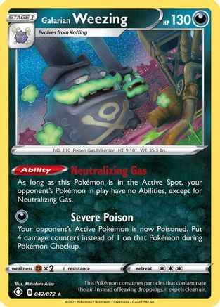 Galarian Weezing 042/072 - Shining Fates Holofoil
