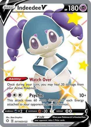 Indeedee V SV114/SV122 - Shining Fates Shiny Vault Holofoil