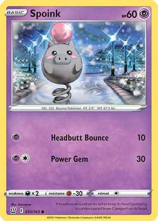 Spoink 055/163 - SWSH05 Battle Styles