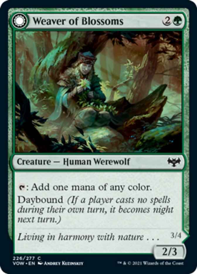 Weaver of Blossoms // Blossom-Clad Werewolf (VOW-226) - Innistrad: Crimson Vow: (Double Faced Transform)