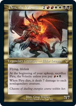 Piru, the Volatile (Retro Frame) (Foil Etched) (MH2-422) - Modern Horizons 2 Foil