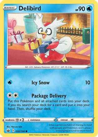 Delibird 032/198 - SWSH06 Chilling Reign
