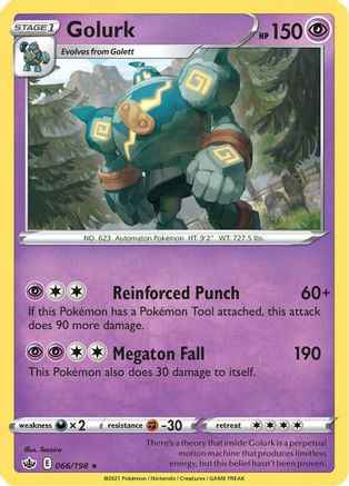 Golurk 066/198 - SWSH06 Chilling Reign Reverse Holofoil