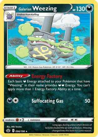 Galarian Weezing 096/198 - SWSH06 Chilling Reign Reverse Holofoil