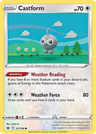 Castform 121/198 - SWSH06 Chilling Reign