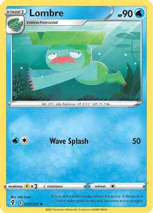 Lombre 033/203 - SWSH07 Evolving Skies Reverse Holofoil