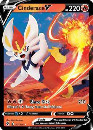 Cinderace V 043/264 - SWSH08 Fusion Strike Holofoil