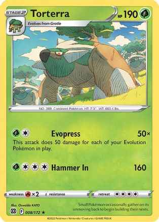 Torterra 008/172 - SWSH09 Brilliant Stars Holofoil