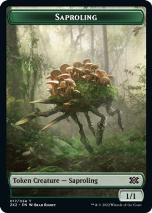 Saproling // Vampire Double-Sided Token (2X2-17 // 9) - Double Masters 2022 Foil