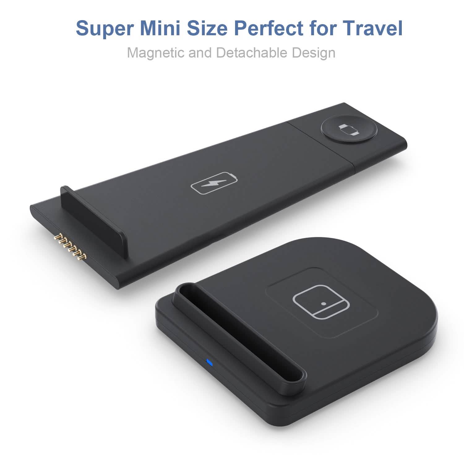 3-in-1 Foldable Fast Wireless Charging Stand