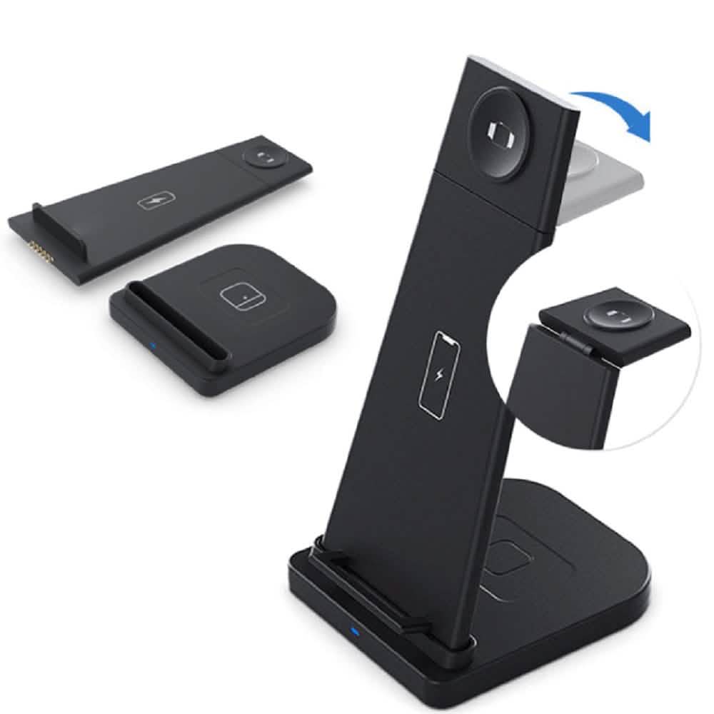 3-in-1 Foldable Fast Wireless Charging Stand