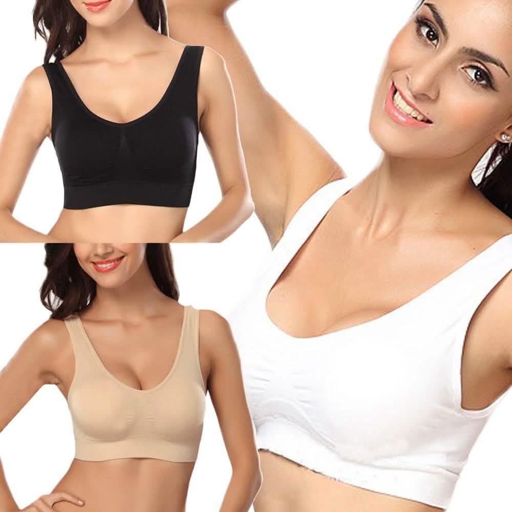 3-Pack: Seamless Miracle Bras with Removable Pads - Assorted Color Sets