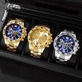 3-Pieces: Fashionable Men's Quartz Watch Set