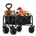 Heavy Duty Utility Portable Foldable Outdoor Beach Garden Wagon Cart with 360° All Terrain Wheels