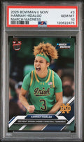 Graded 2025 Topps Bowman U Now Hannah Hidalgo #3 March Madness Rookie RC Basketball Card PSA 10 Gem Mint