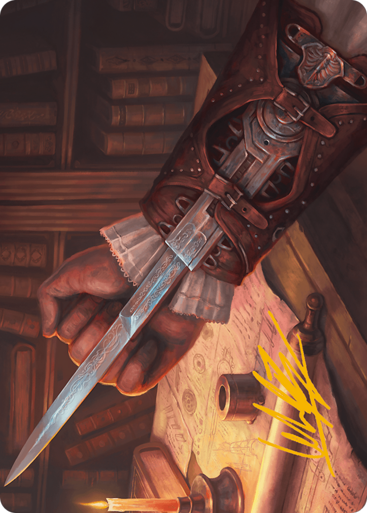 Hidden Blade Art Card (Gold-Stamped Signature) (ASACR-009) - Assassin's Creed Art Series (Borderless)