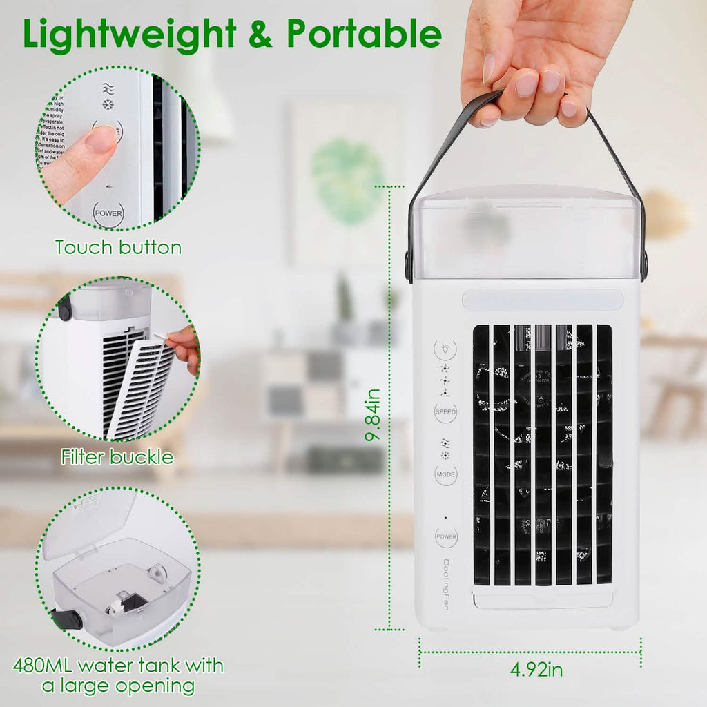 4-in-1 Evaporative Air Cooler Water Mist Cooling Fan