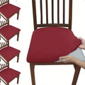 4-Pieces: Solid Color Brushed High Elastic Chair Cover