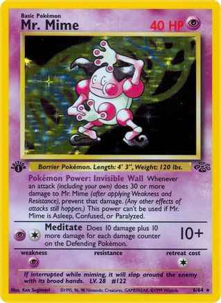 Mr. Mime 006/64 - Jungle 1st Edition Holofoil