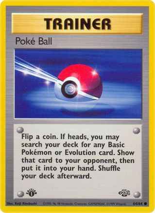 Poke Ball 064/64 - Jungle 1st Edition