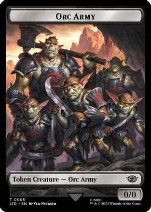 Orc Army (0005) // Food (0009) Double-Sided Token (LTR-5 // 9) - The Lord of the Rings: Tales of Middle-earth Foil