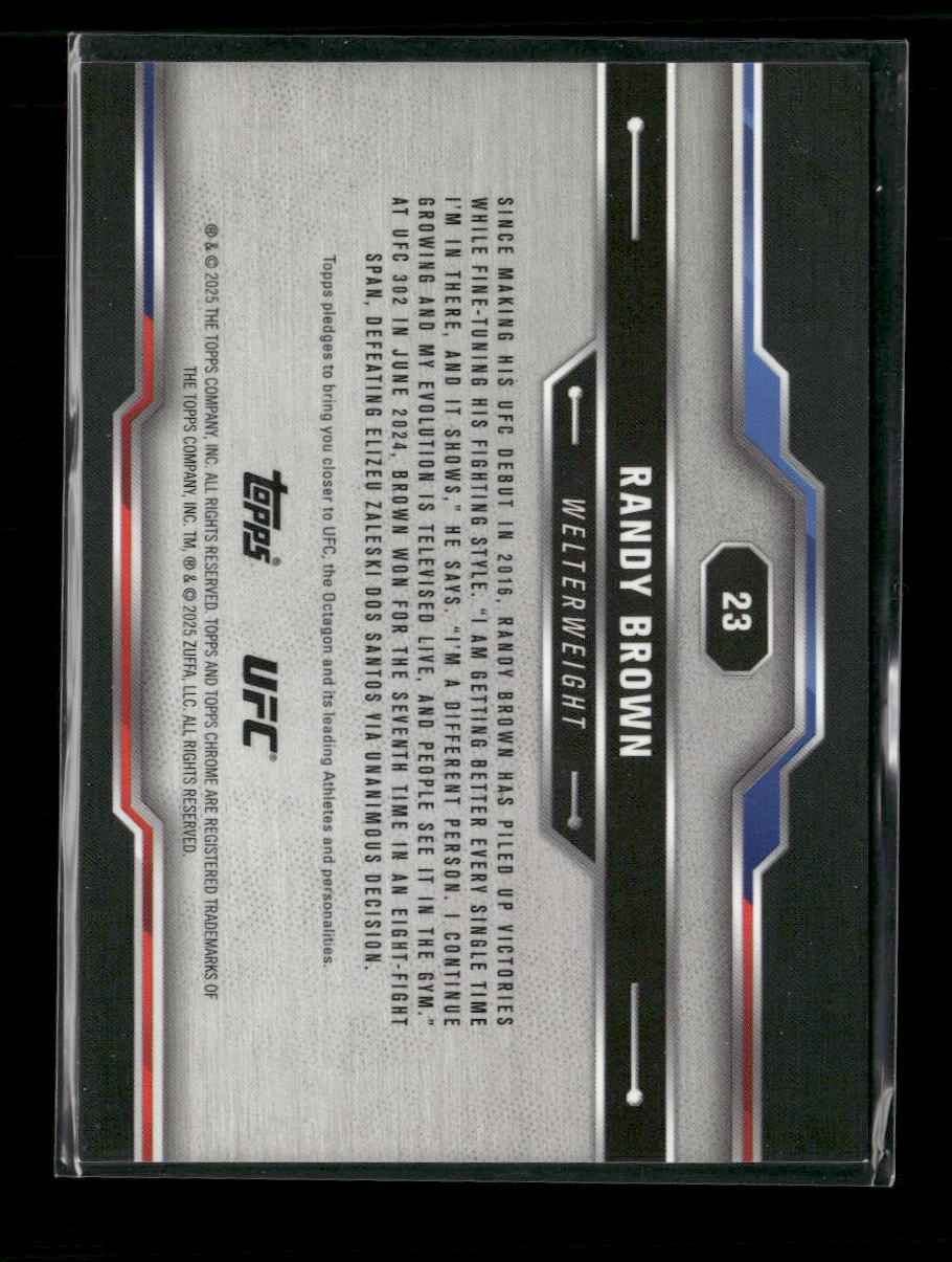2025 Topps Chrome UFC Randy Brown #23