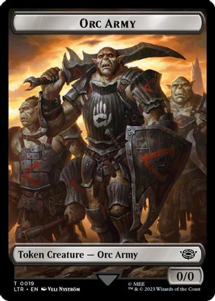 Orc Army (0019) // Food (0022) Double-Sided Token (Surge Foil) (LTR-19 // 22) - The Lord of the Rings: Tales of Middle-earth Foil