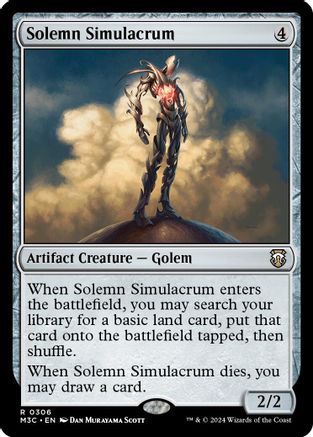Solemn Simulacrum (Ripple Foil) (M3C-306) - Modern Horizons 3 Commander Foil