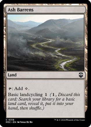 Ash Barrens (Ripple Foil) (M3C-318) - Modern Horizons 3 Commander Foil