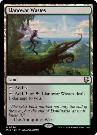 Llanowar Wastes (Ripple Foil) (M3C-354) - Modern Horizons 3 Commander Foil