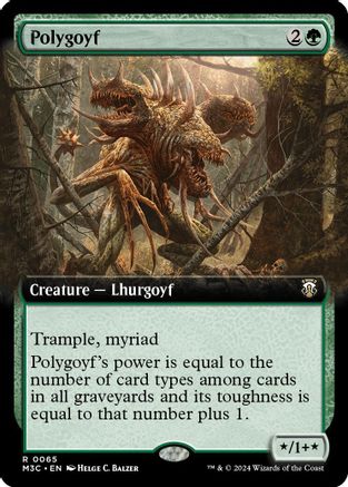 Polygoyf (Extended Art) (Ripple Foil) (M3C-065) - Modern Horizons 3 Commander Foil
