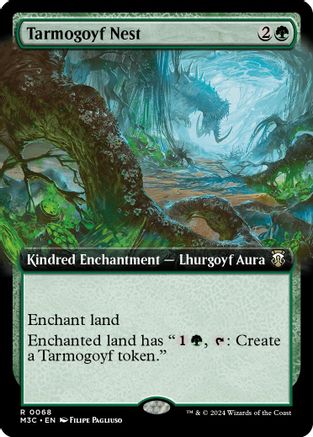 Tarmogoyf Nest (Extended Art) (Ripple Foil) (M3C-068) - Modern Horizons 3 Commander Foil