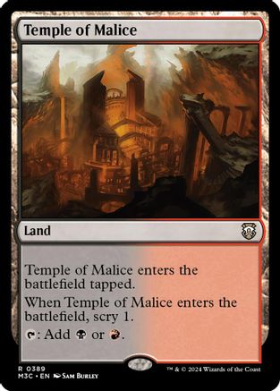 Temple of Malice (Ripple Foil) (M3C-389) - Modern Horizons 3 Commander Foil
