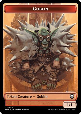 Goblin (Ripple Foil) // Tarmogoyf Double-Sided Token (M3C-13 // 22) - Modern Horizons 3 Commander Foil