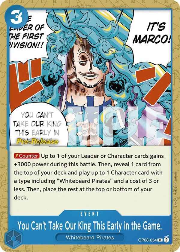 You Can't Take Our King This Early in the Game. [Two Legends Pre-Release Cards]