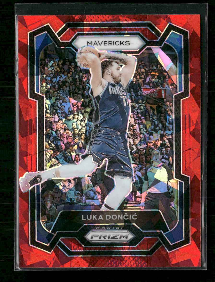 2023-24 Panini Prizm Prizms Red Ice Luka Doncic #110