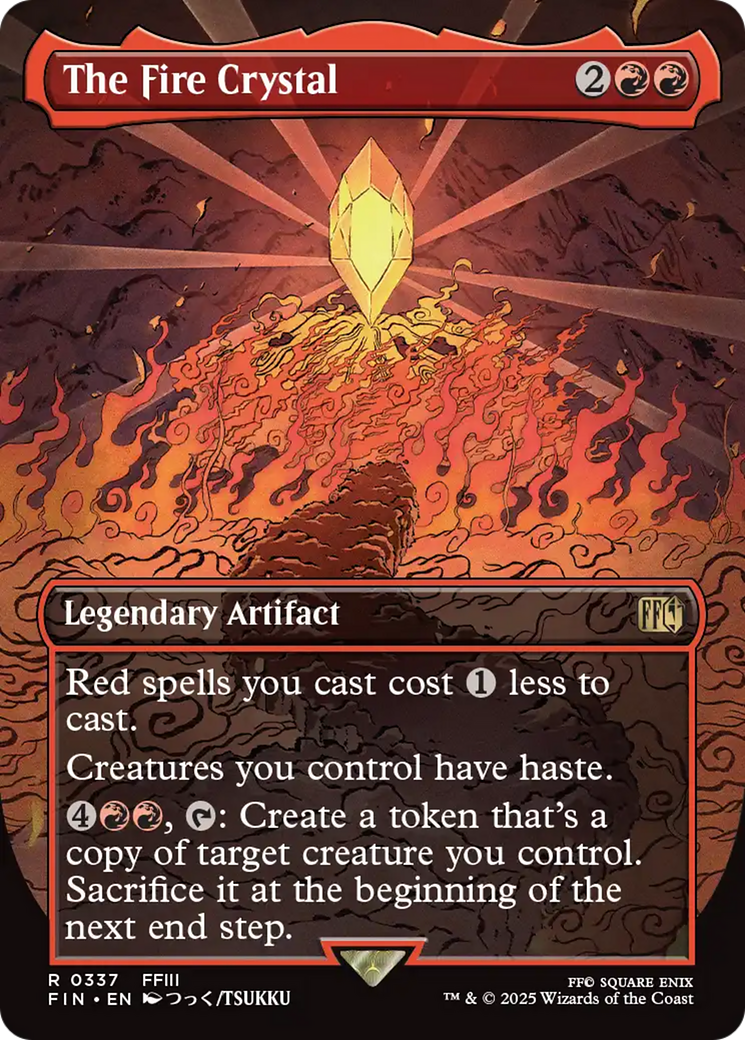 The Fire Crystal (FIN-337) - FINAL FANTASY (Borderless) Foil