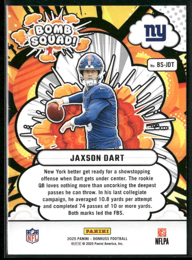 2025 Donruss Bomb Squad Jaxson Dart #BS-JDT