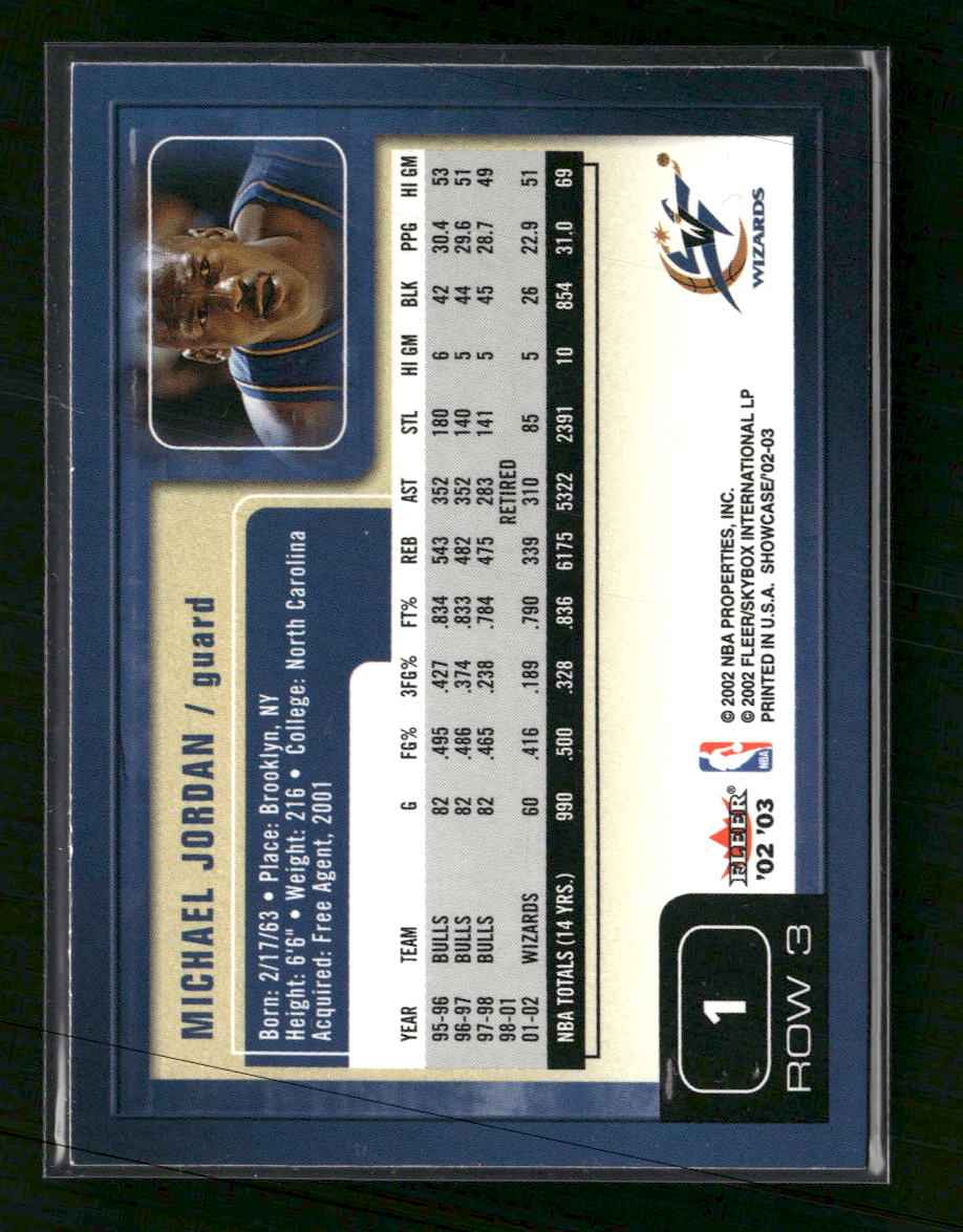 2002-03 Fleer Showcase Michael Jordan #1