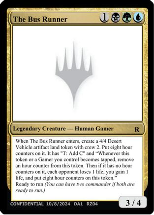 The Bus Runner (UNK-) - Un-Known Event Playtest Cards