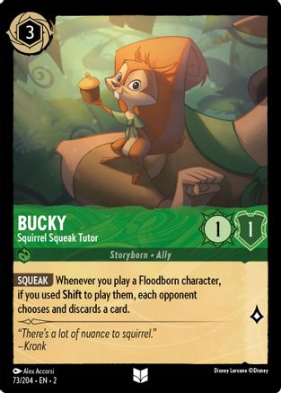 Bucky - Squirrel Squeak Tutor (Errata Version) (73/204) - Rise of the Floodborn Cold Foil