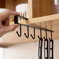 6 Hooks Kitchen Shelf Storage Rack