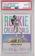 Graded 2017-18 Panini Status Jayson Tatum #18 Rookie Credentials RC Basketball Card PSA 10 Gem Mint