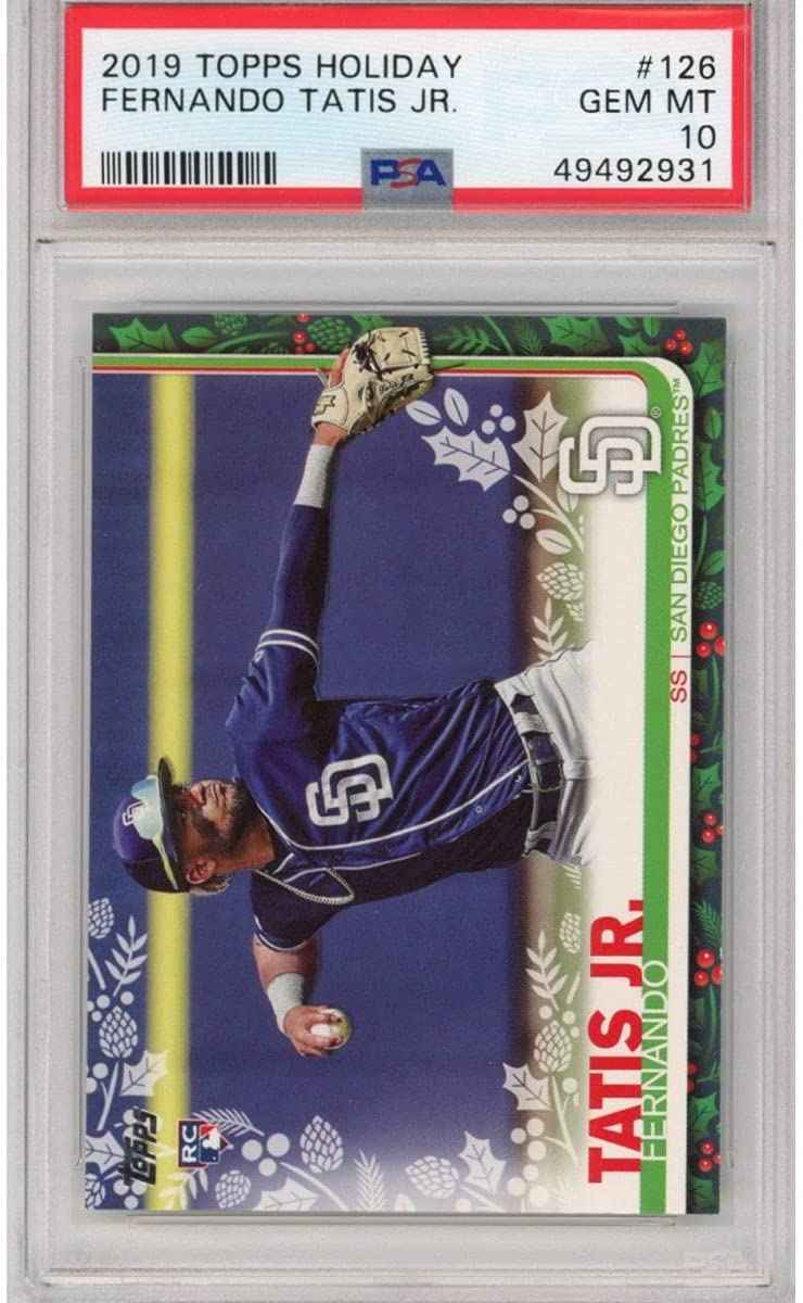 Graded 2019 Topps Holiday Fernando Tatis Jr. #126 Rookie RC Baseball Card PSA 10 Gem Mint