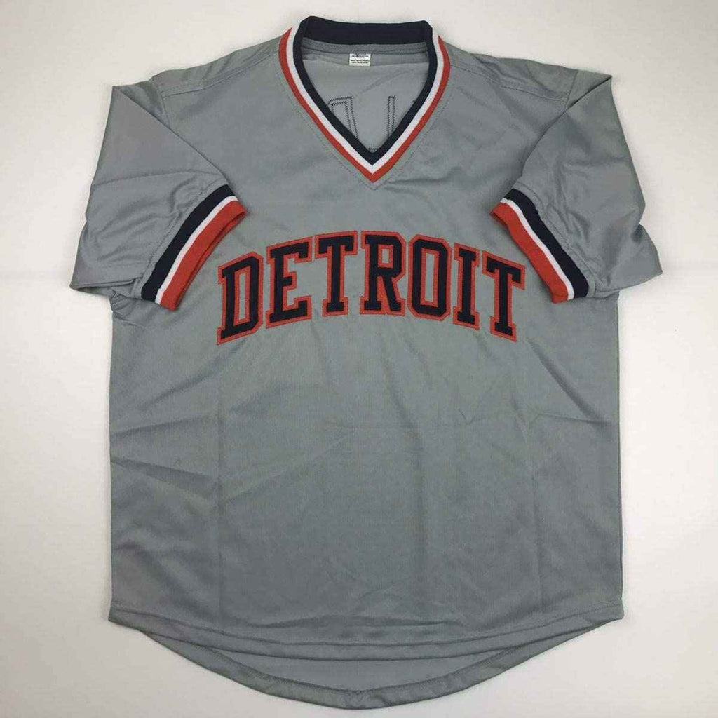 Autographed/Signed Cecil Fielder Detroit Grey Baseball Jersey JSA COA