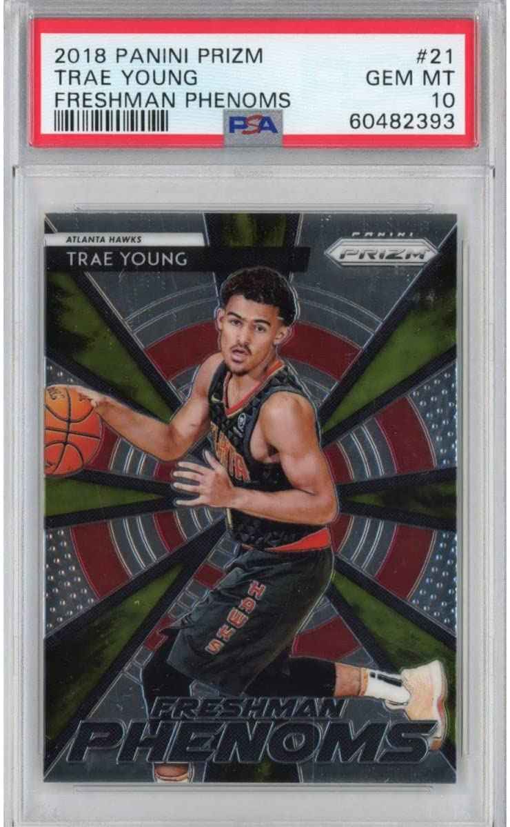 Graded 2018-19 Panini Prizm Trae Young #21 Freshman Phenoms Rookie RC Basketball Card PSA 10 Gem Mint