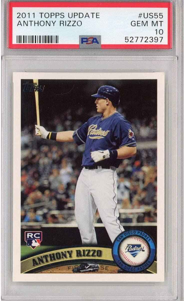 Graded 2011 Topps Update Anthony Rizzo #US55 Rookie RC Baseball Card PSA 10 Gem Mint